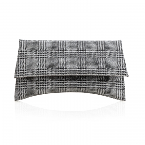 Plic - Poseta plic Maia, din material textil in nuante de gri
