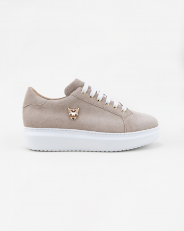 BARBATI - Santony beige suede wolf gold