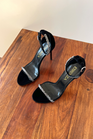Sandale - Sandale Cleo Velvet Dark  Crystal