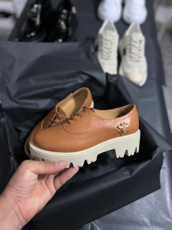 Pantofi - Pantofi Oxford Camel gold bee