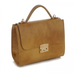 Poseta din piele de culoare camel [1]
