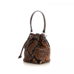 Poseta Kristy mini bucke din piele naturala cu textura de piele de sarpe [1]