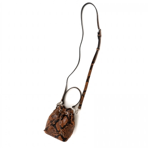 Poseta Kristy mini bucke din piele naturala cu textura de piele de sarpe [4]