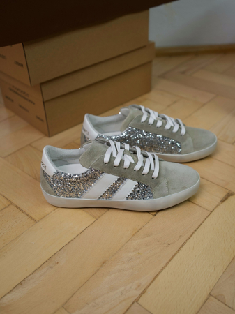 CA 1 DS  Beige Suede Glitter Sneakers [2]