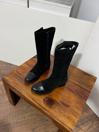 OUTLET TOAMNA-IARNA - Cizme din piele naturala neagra