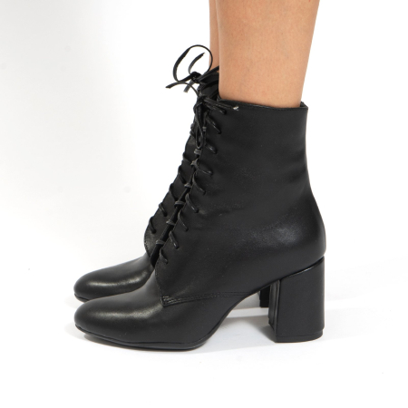 Ghete cu siret, din piele naturala  neagra [5]