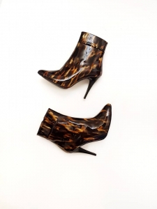 Reduceri - Ghete din piele lacuita cu animal print