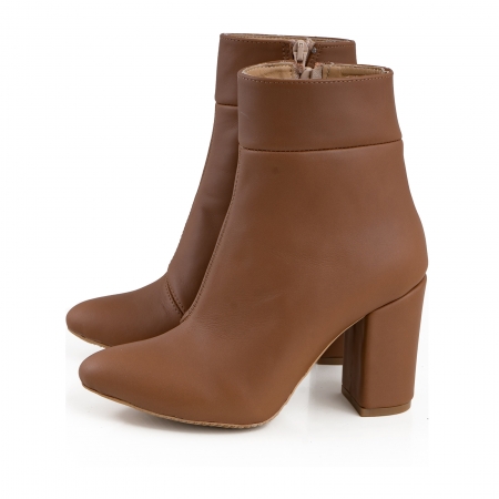 Ghete din piele naturala de culoare camel [2]