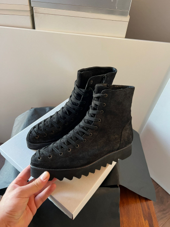 Ghete Everest din piele intoarsa neagra [4]