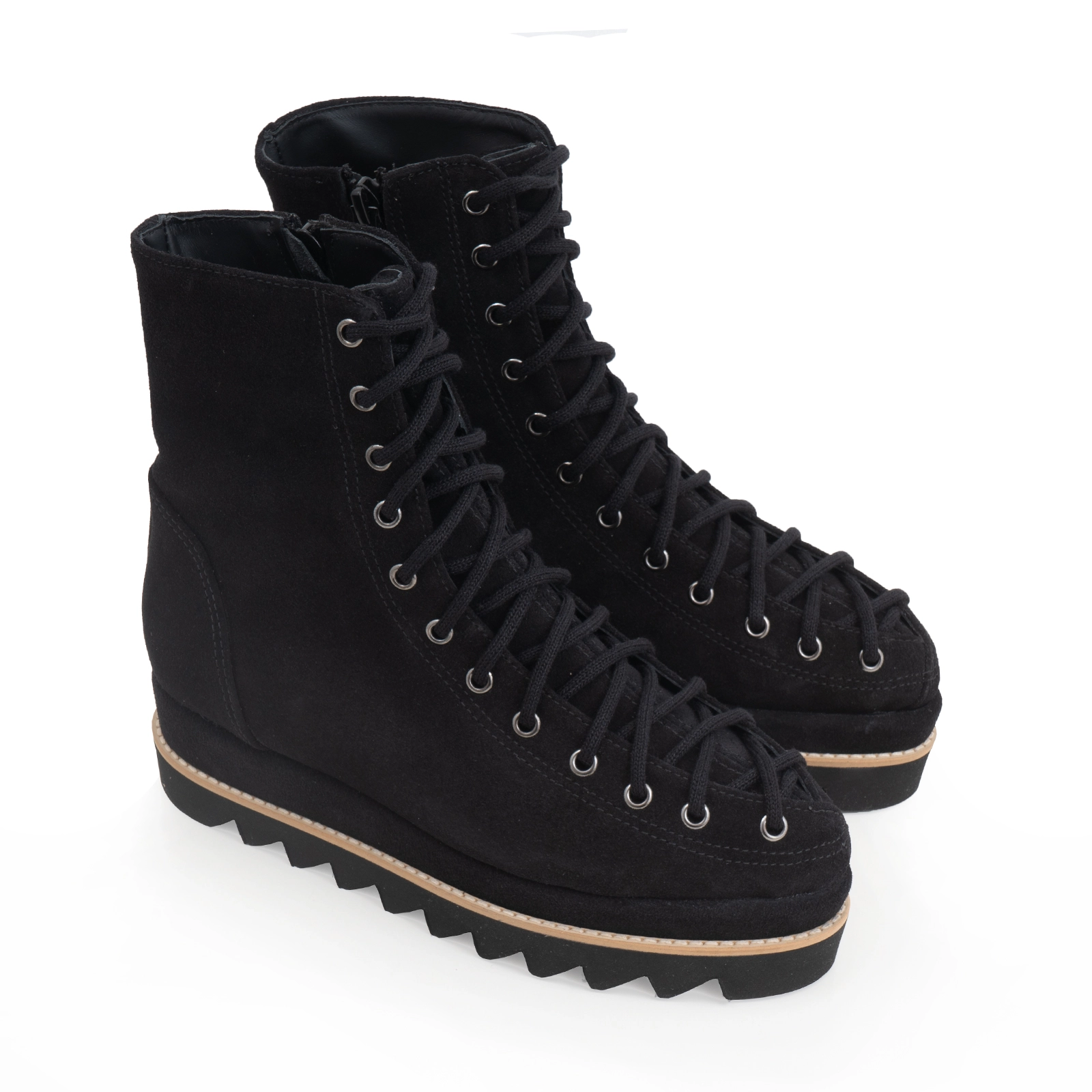 Ghete Everest din piele intoarsa neagra [3]