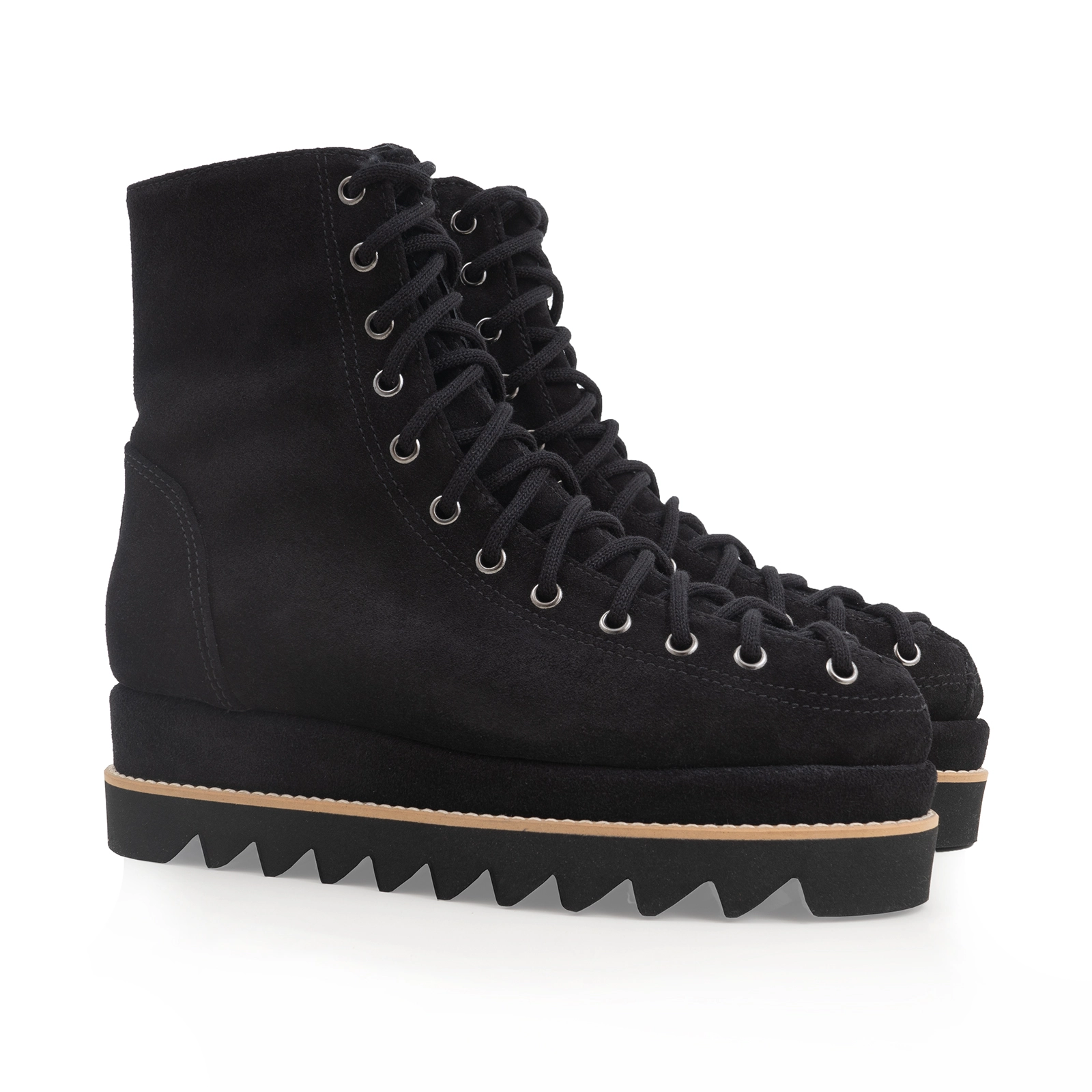 Ghete Everest din piele intoarsa neagra [2]