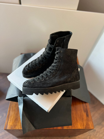 Ghete Everest din piele intoarsa neagra [3]