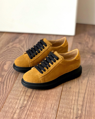 Casual - C127 sneakers sunset yellow suede
