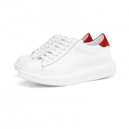 C127 sneakers white red suede [2]