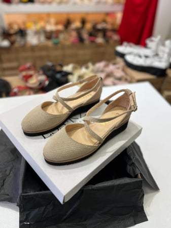 OUTLET PRIMAVARA-VARA - Pantofi decupati, din piele naturala intoarsa camel cu presaj sarpe