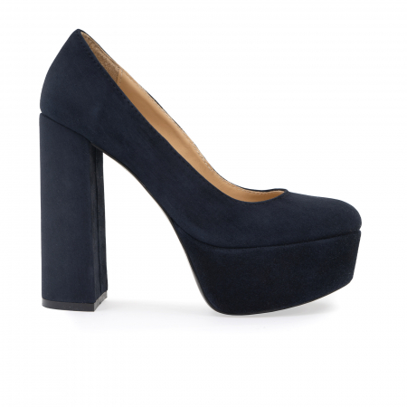FEMEI - Pantofi din piele naturala intoarsa, neagra