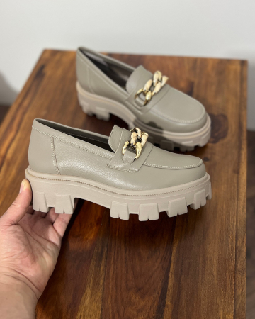 Pantofi Olivia Cappuccino Gold [3]
