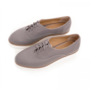 Pantofi oxford, din piele cafeniu deschis [2]