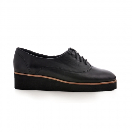 Stoc Livrare Rapida - Pantofi oxford, din piele naturala neagra
