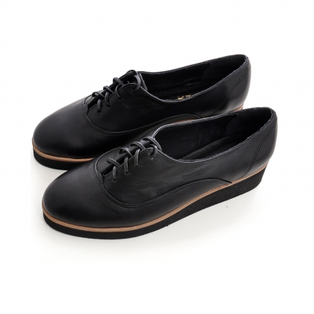 Pantofi oxford, din piele naturala neagra [2]