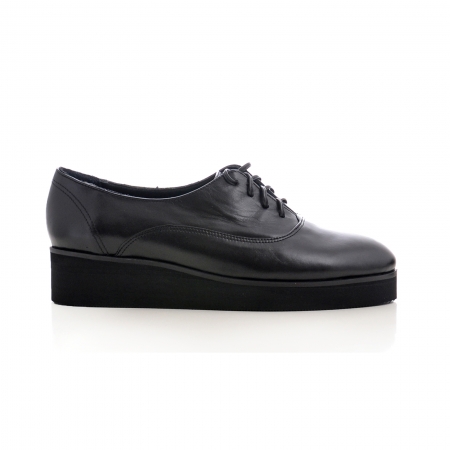 Stoc Livrare Rapida - Pantofi oxford, din piele naturala neagra