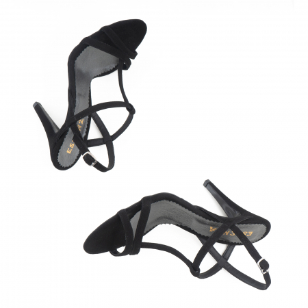 Sandale din piele intoarsa neagra [2]