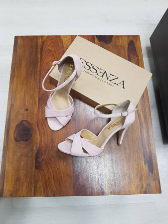 FEMEI - Sandale din piele intoarsa nude
