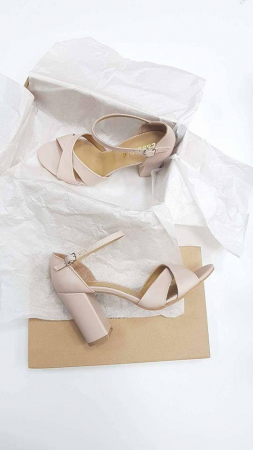 Insta Shop - Sandale din piele naturala nude rose