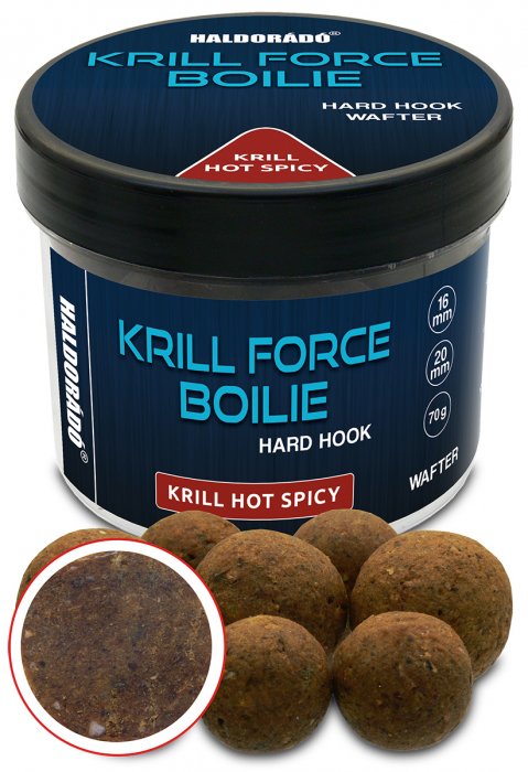 Haldorado Krill Force Boilie Hard Hook Wafter 16, 20mm- Krill Natur 70g [2]
