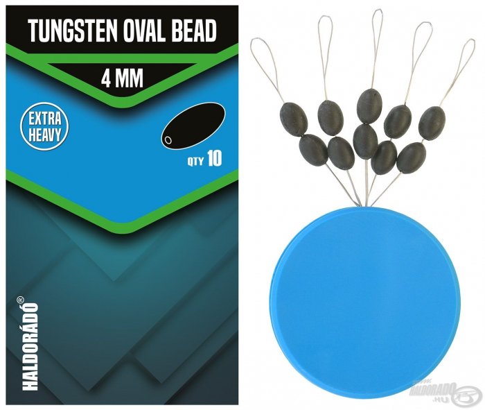 Haldorado Tungsten Oval Bead - Margea ovala din wolfram, greutate pentru carlig si opritor din cauciuc [3]