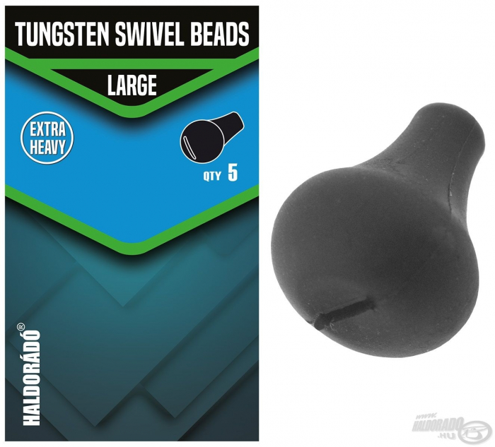 Haldorado Tungsten Swivel Beads - Margele rotative mici din wolfram - adaptor din cauciuc pentru monturi finale [1]