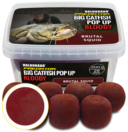 Haldorado - Haldorado Catfish Pop Up Bloody 28mm - Liver & Monster Crab 200g