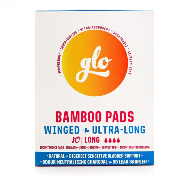 Absorbante lungi din bambus organic, flux intens, Glo