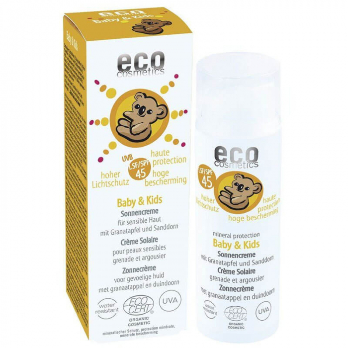 Crema bio protectie solara minerala bebe si copii, SPF45, 50ml