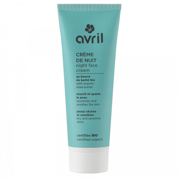 Crema de noapte, ten sensibil si uscat, certificata bio, Avril, 50ml