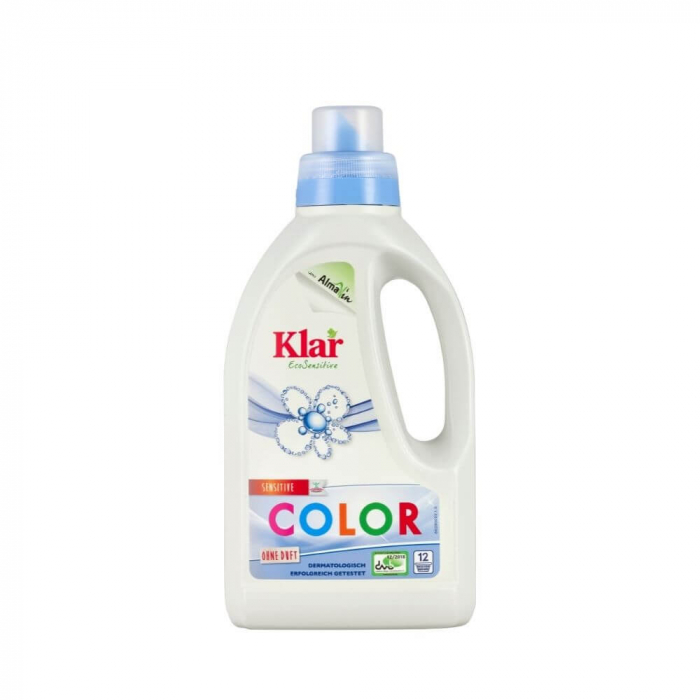 Detergent de rufe  lichid, fara parfum, Color, bio/ecologic | Klar, 750 ml [1]