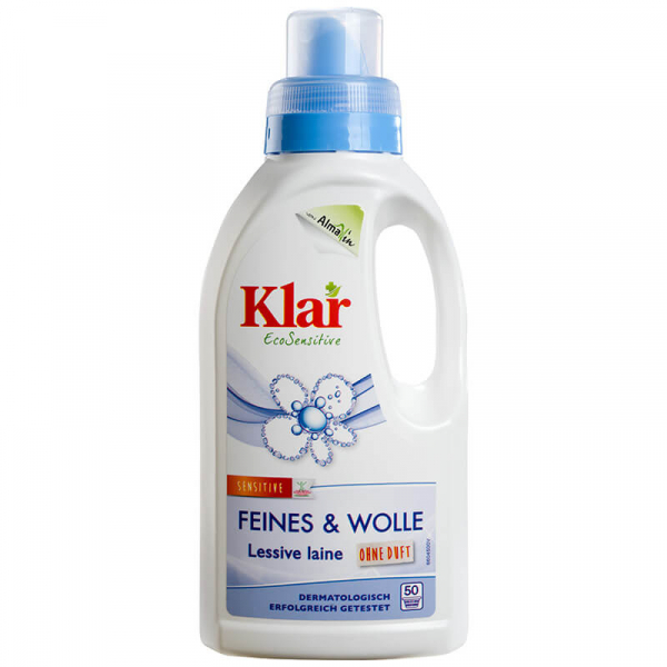 Detergent bio lichid fara parfum, Lana si Matase, Klar, 500 ml [1]