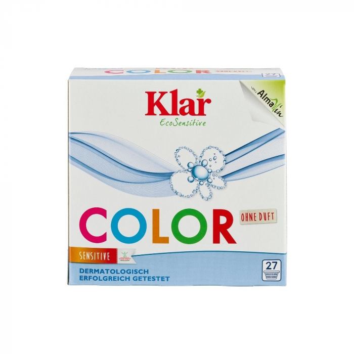 Detergent bio pudra fara parfum pentru rufe, COLOR, Klar, 1.4 kg [1]
