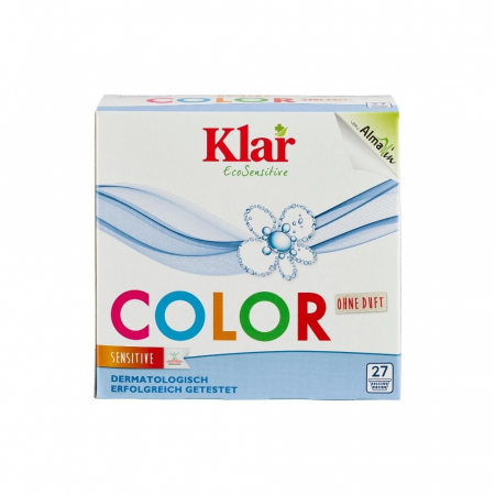 Detergent bio pudra fara parfum pentru rufe, COLOR, Klar, 1.4 kg [0]