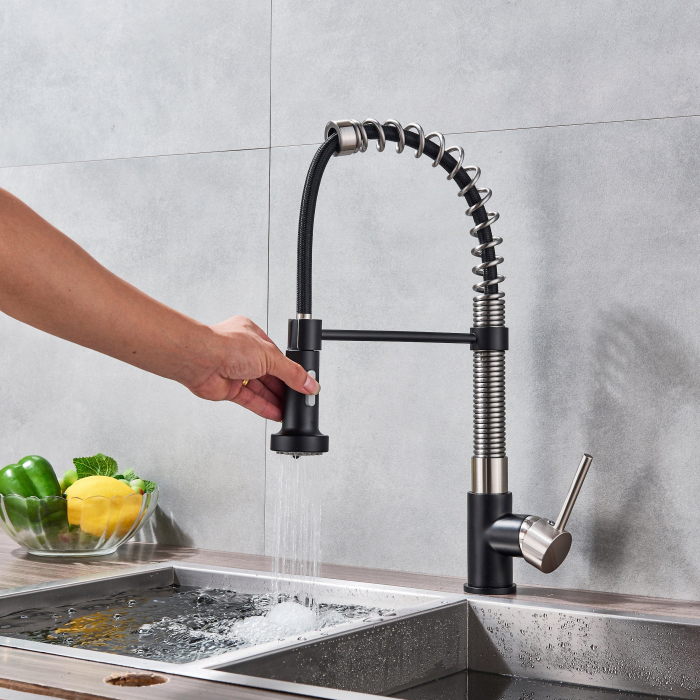 Bateria profesionala pentru bucatarie Swan, cu 2 functii de curgere, dus flexibil [4]