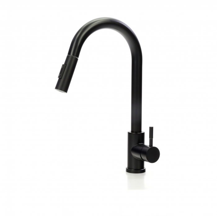 Baterie bucatarie de lux, cu dus extractibil si 2 functii de curgere [10]