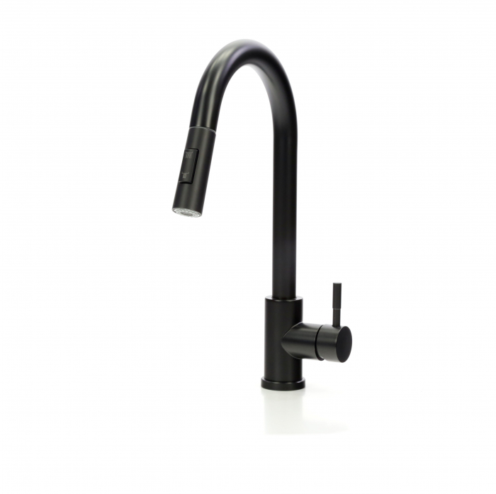 Baterie bucatarie de lux, cu dus extractibil si 2 functii de curgere [7]