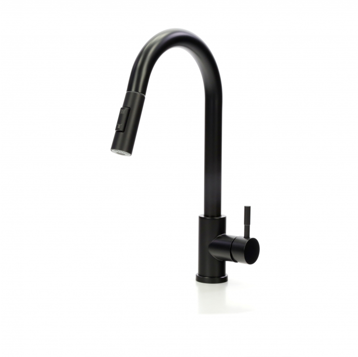 Baterie bucatarie de lux, cu dus extractibil si 2 functii de curgere [18]