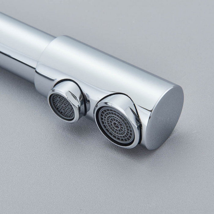 Baterie bucatarie pt. apa filtrata cu 2 cai argintiu cromat [4]