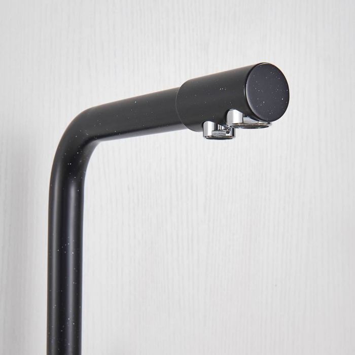 Baterie bucatarie pt. apa filtrata cu 2 cai negru mat [3]