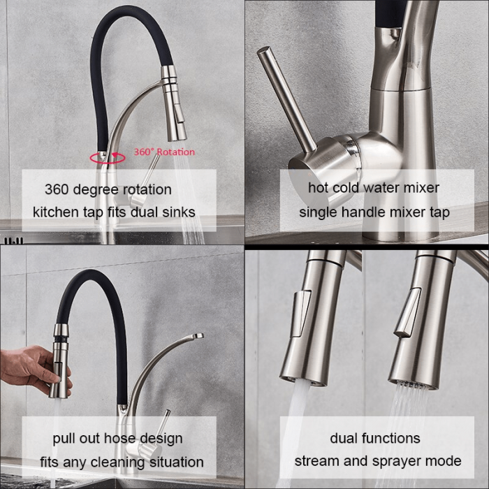 Baterie de bucatarie de lux cu 2 functii de curgere a apei [4]