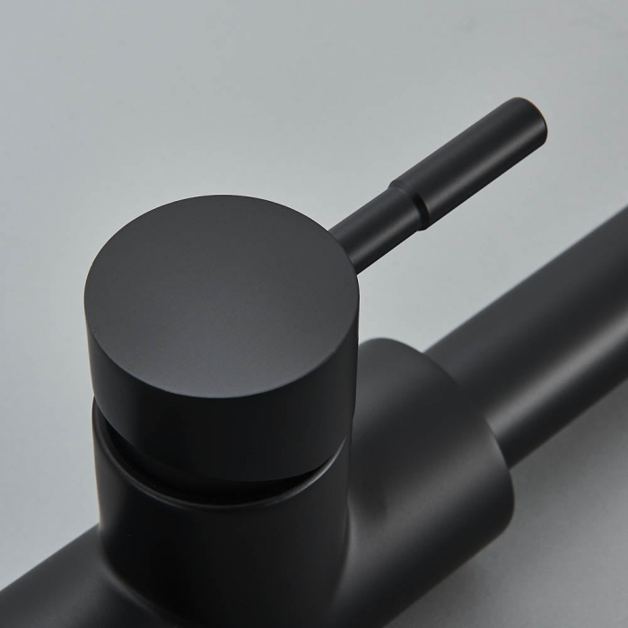 Baterie de bucatarie de lux, cu dus extractibil, negru mat [9]