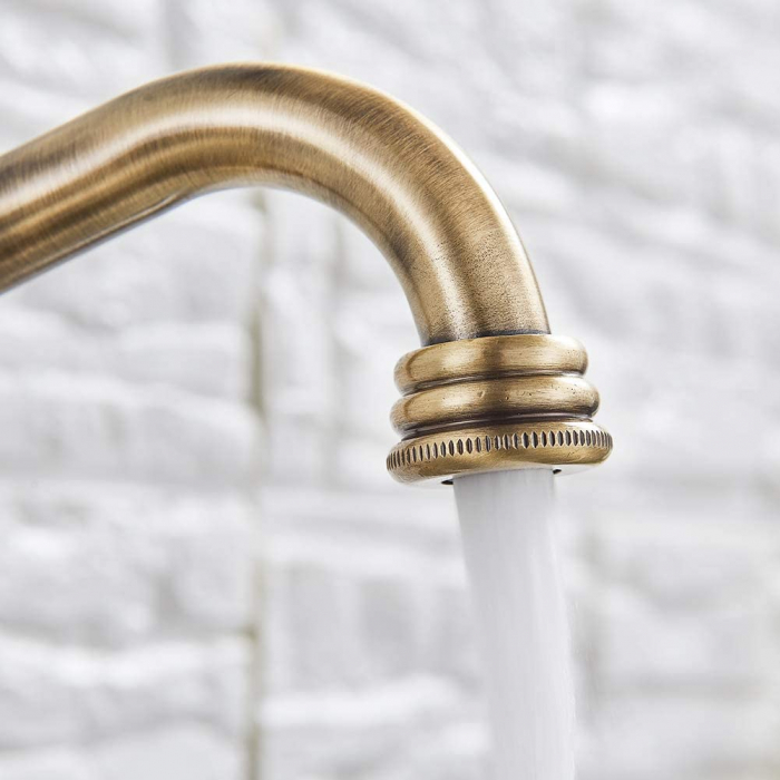 Baterie lux de lavoar/bucatarie retro, inalta, cu montare pe chiuveta sau blat [4]