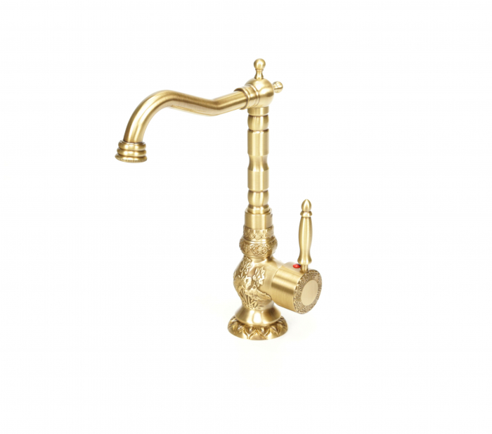 Baterie lux de lavoar/bucatarie retro, inalta, cu montare pe chiuveta sau blat [11]