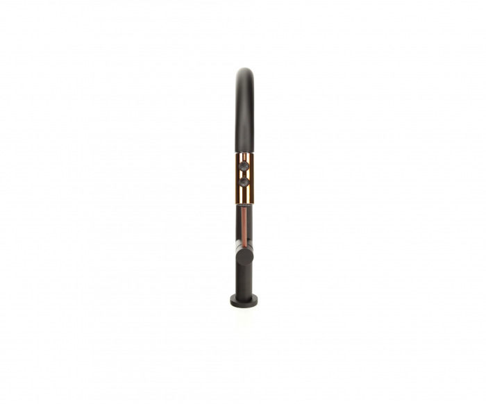 Baterie profesionala de bucatarie, cu dus extractibil, 2 functii de curgere, negru mat cu rose gold [8]